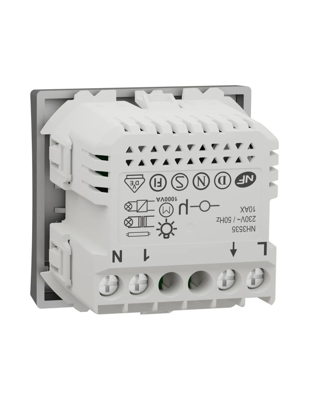 Unica minuterie tempo 5min 8h 10A connex 3 fils Alu méca seul SCHNEIDER NU353530